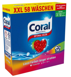 Coral Waschpulver Color 58P 3,77 kg
