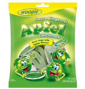 Żelki piankowo-cukrowe jabłkowe 250g